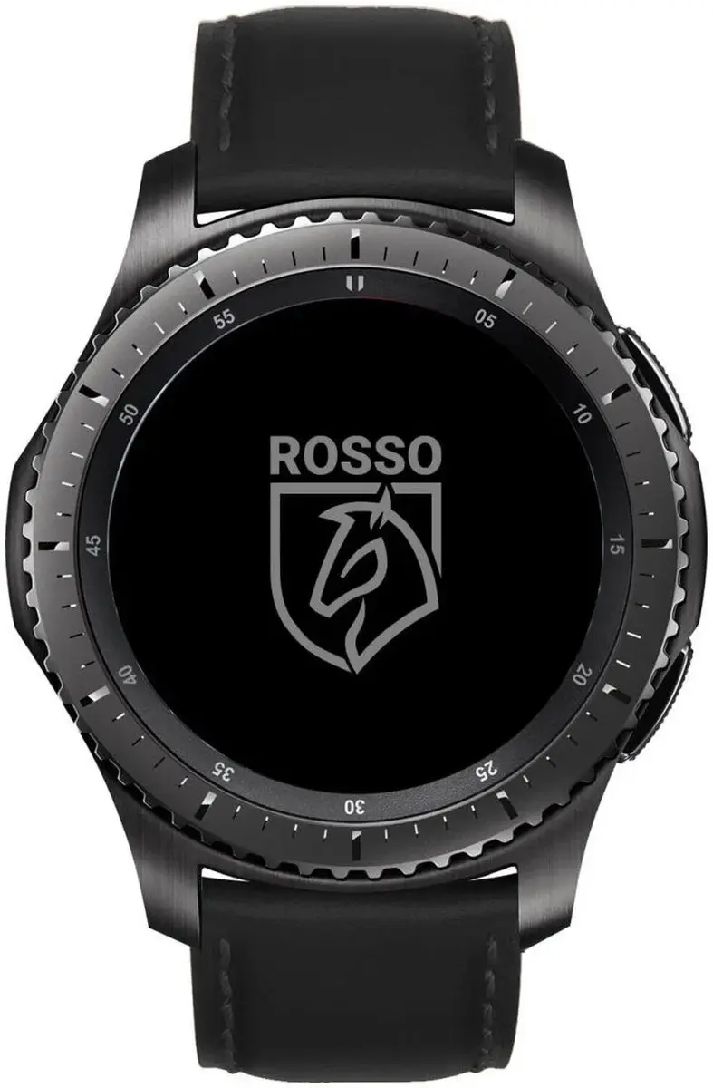 Rosso Deluxe Universeel Horlogebandje 18mm - Echt Leer Zwart