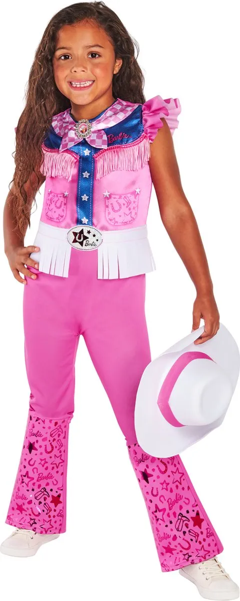 Barbie Cowgirl Verkleedkostuum - 134/140 - Roze