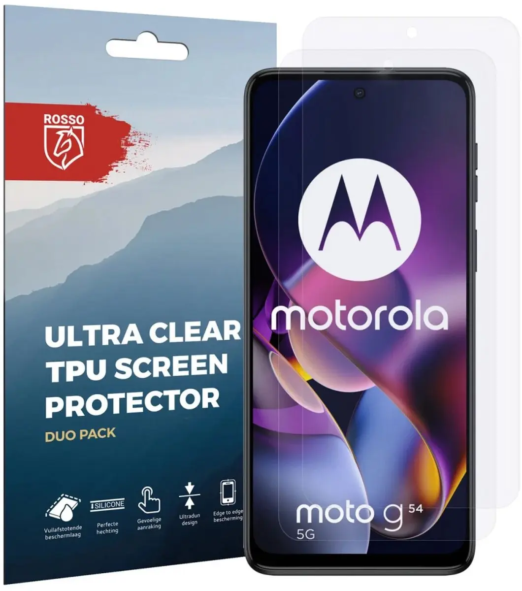 Rosso Screen Protector Ultra Clear - Motorola Moto G54 - 2 Stuks