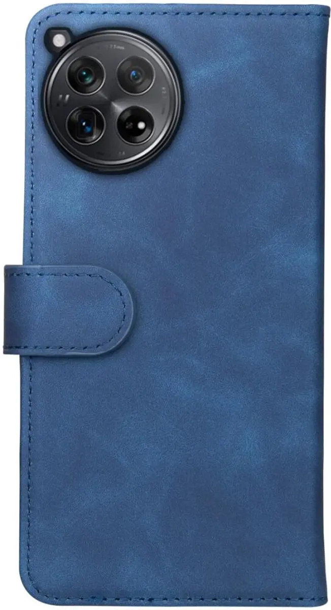 Rosso Element Book Case Wallet OnePlus 12 - 3 Pasjes - Bruin/Blauw - afbeelding 6 van 6