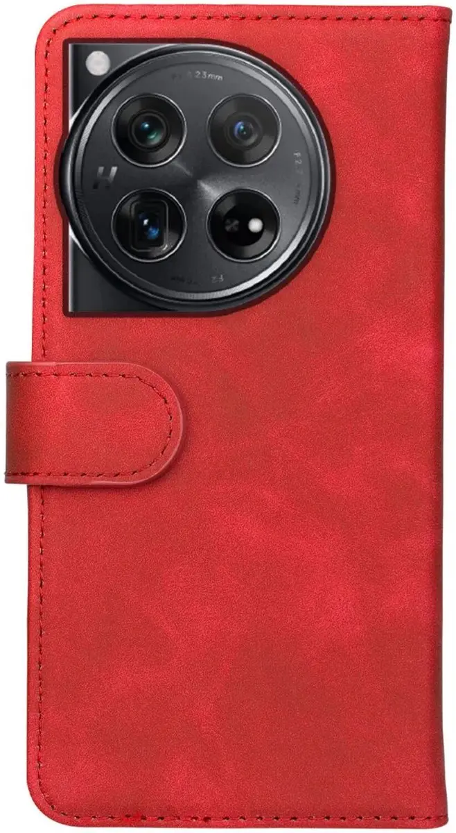 Rosso Element Book Case Wallet OnePlus 12 - 3 Pasjes - Zwart