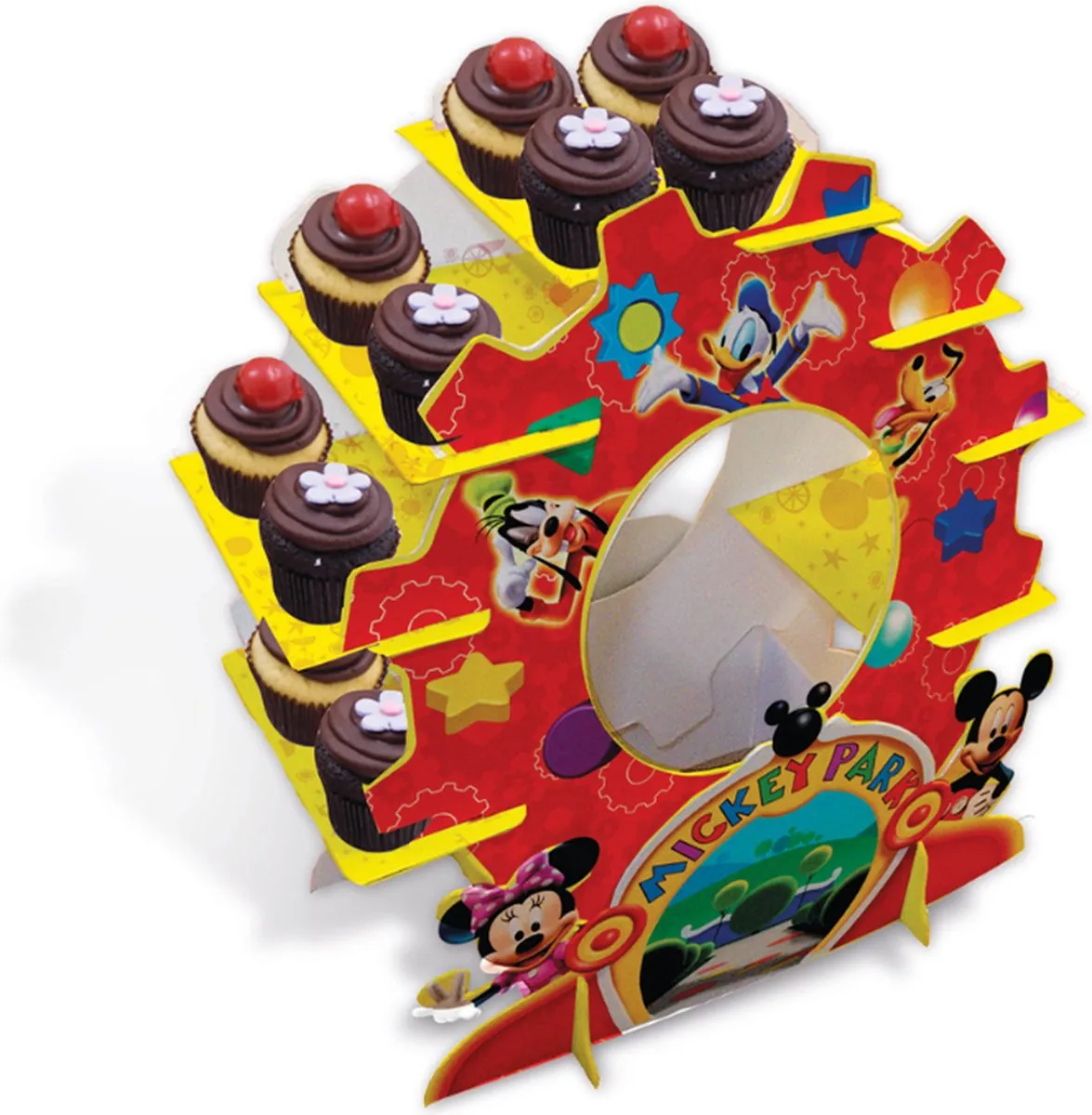 Disney Mickey Cupcake Standaard 29cm - Multicolor