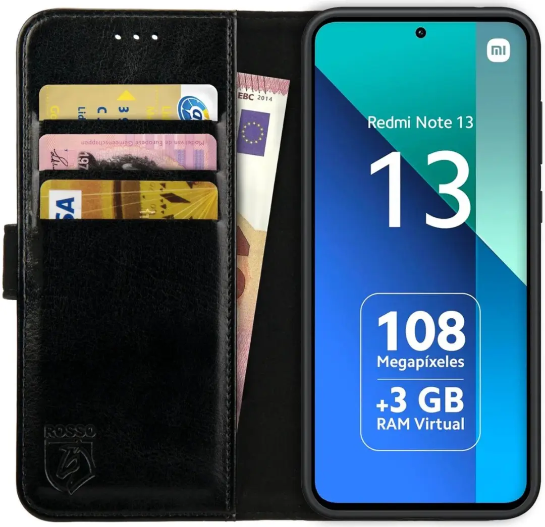 Rosso Element Book Case Wallet Hoesje Geschikt voor Xiaomi Redmi Note 13 5G
