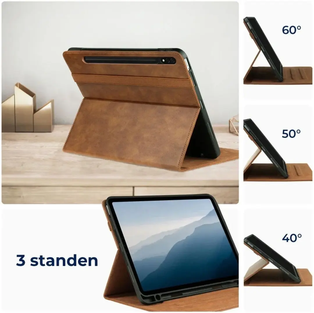 Rosso Element 181748 Hoes Samsung Galaxy Tab S9 FE Plus - Bruin