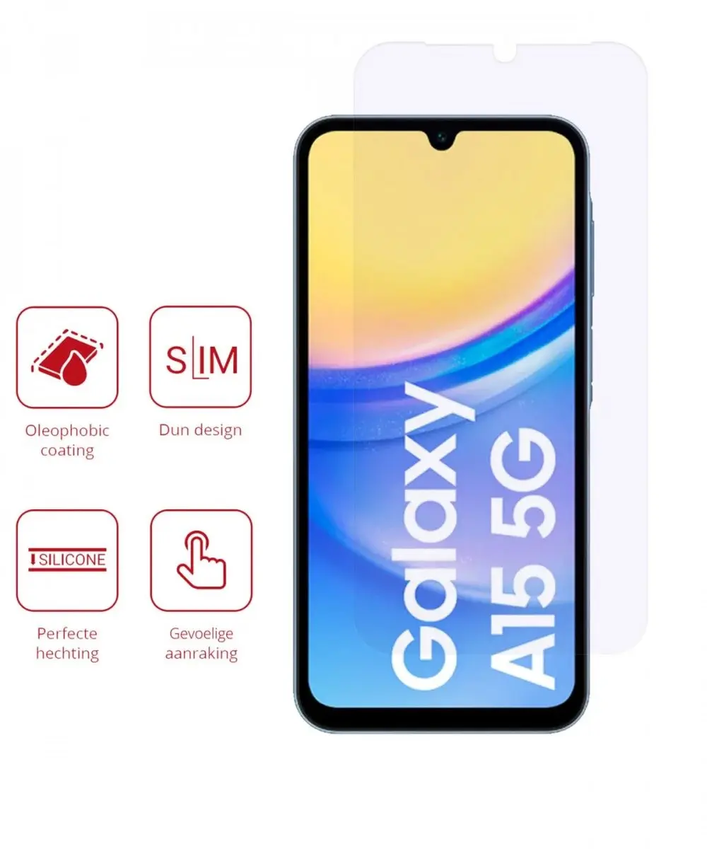 Rosso Screen Protector Ultra Clear 2 Stuks - Samsung Galaxy A15 5G
