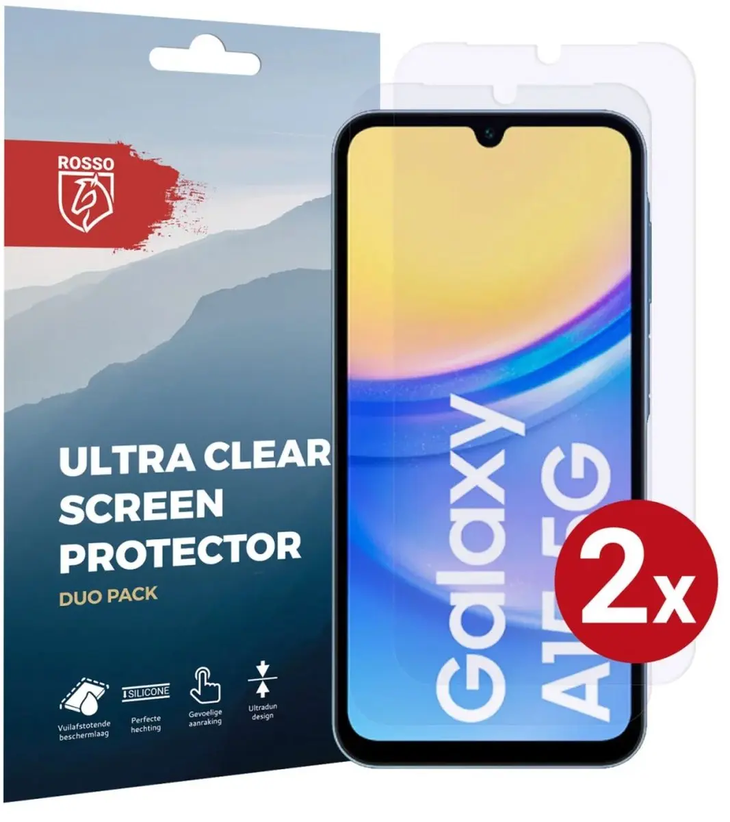 Rosso Screen Protector Ultra Clear 2 Stuks