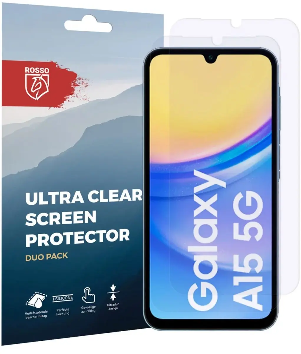 Rosso Screen Protector Ultra Clear 2 Stuks - Samsung Galaxy A15 5G