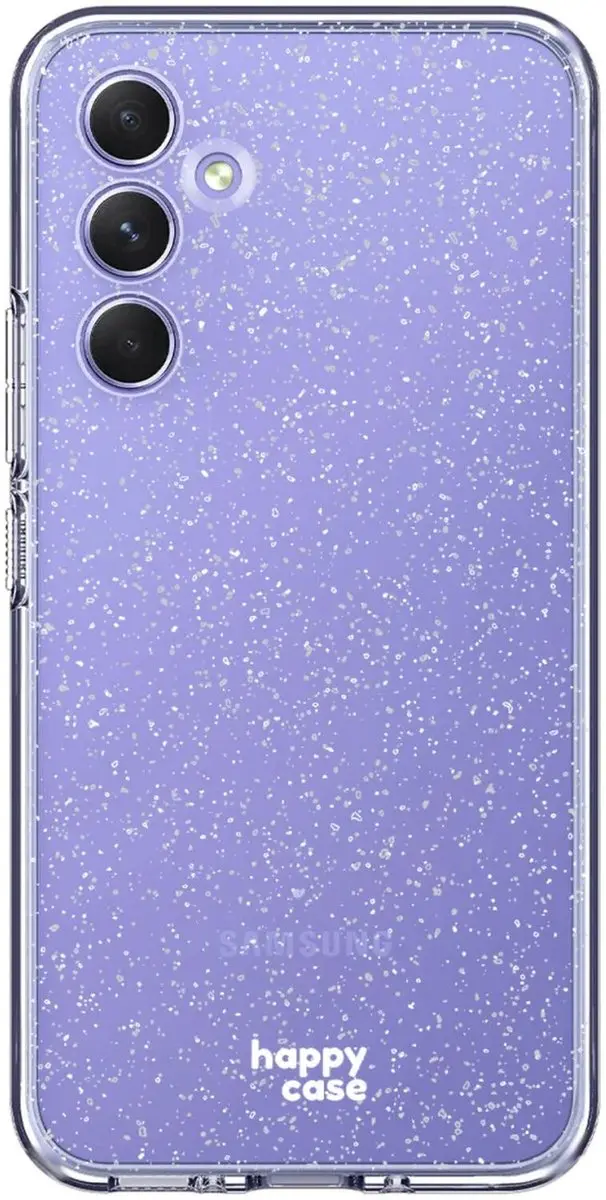 HappyCase Hoesje met leuke Glitter Print Geschikt voor Samsung Galaxy S23 FE