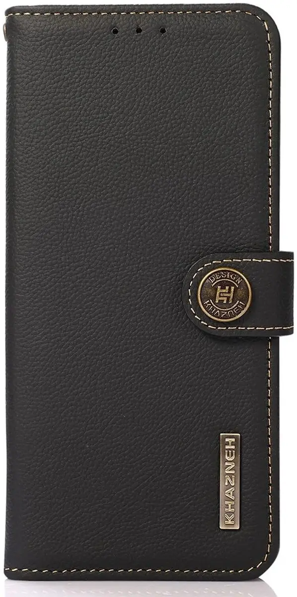 Khazneh OnePlus 12 Hoesje RFID - Leer Zwart - 3 Pasjes - afbeelding 6 van 6