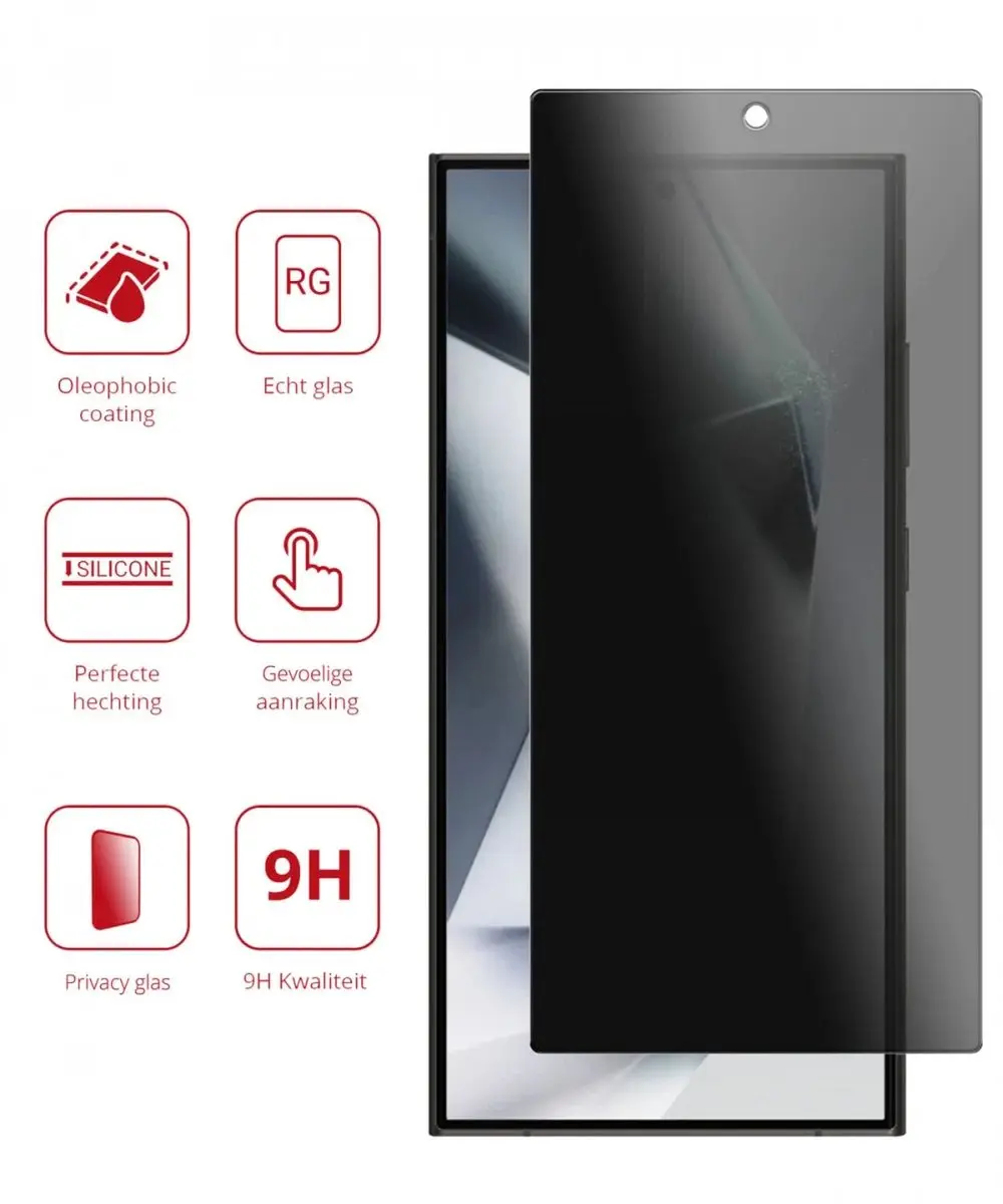 Rosso Privacy Screen Protector Samsung Galaxy S24 Ultra - 9H Glas