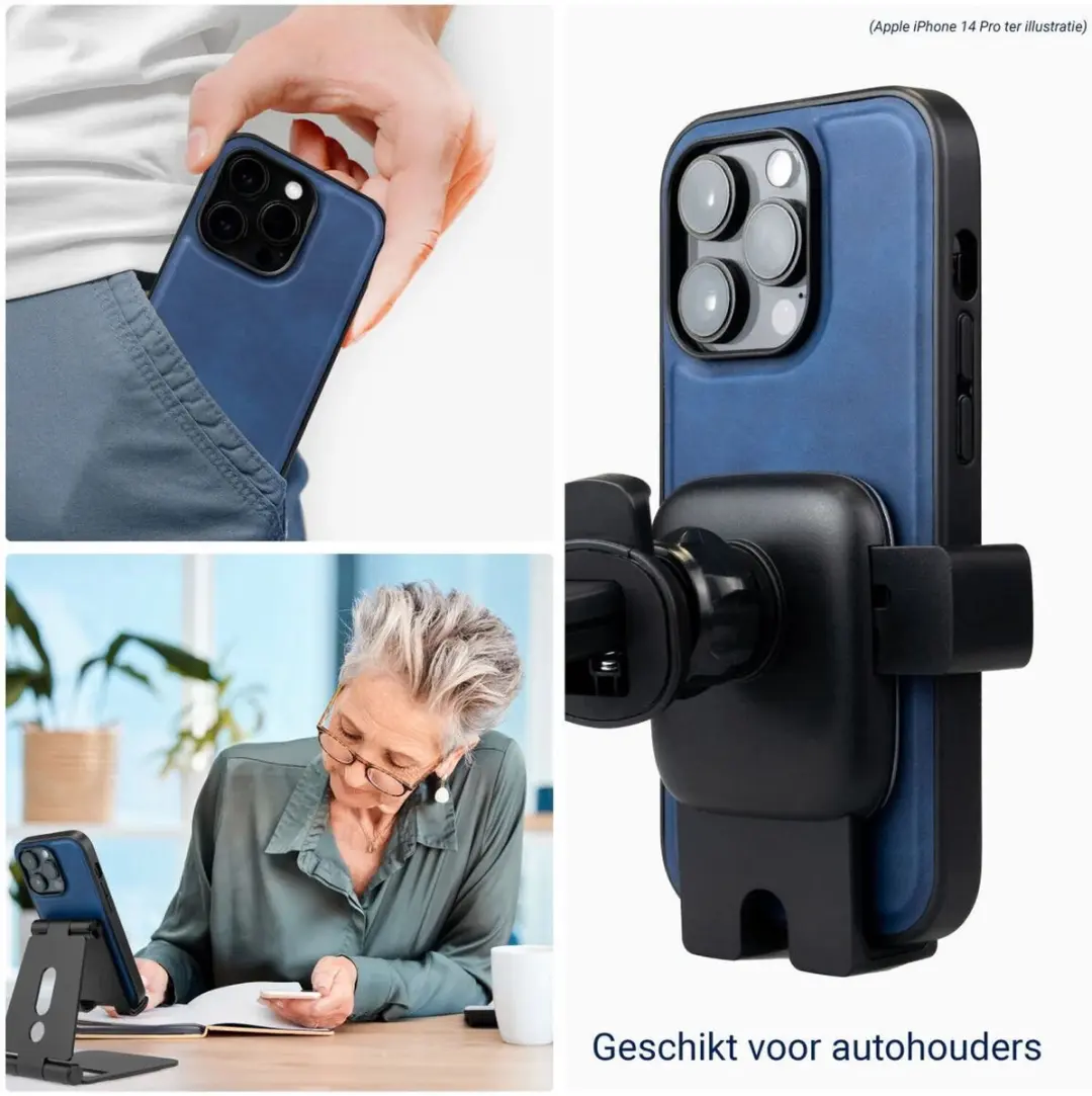 Rosso Element 193685 iPhone 16 Plus Hoesje - 2-in-1 Blauw