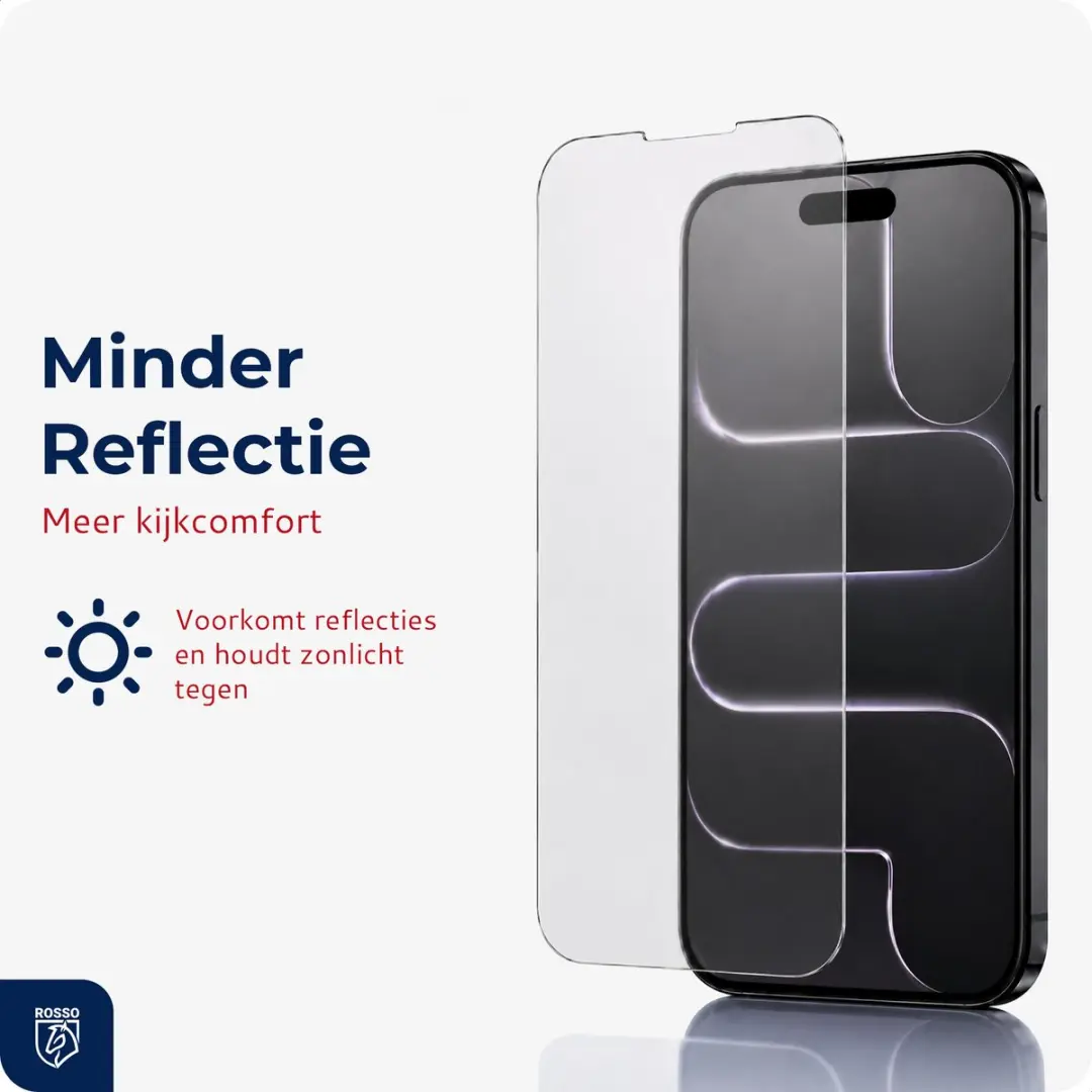 Rosso Anti-Reflectie Tempered Glass iPhone 16 Plus - 1 Stuk