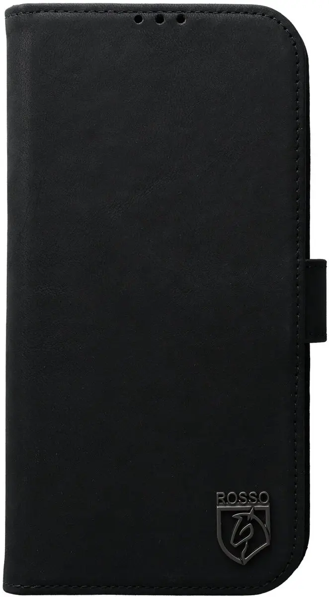 Rosso Elite 203253 Hoesje Samsung Galaxy S25 - MagSafe/Qi2 - Echt Leer - Zwart