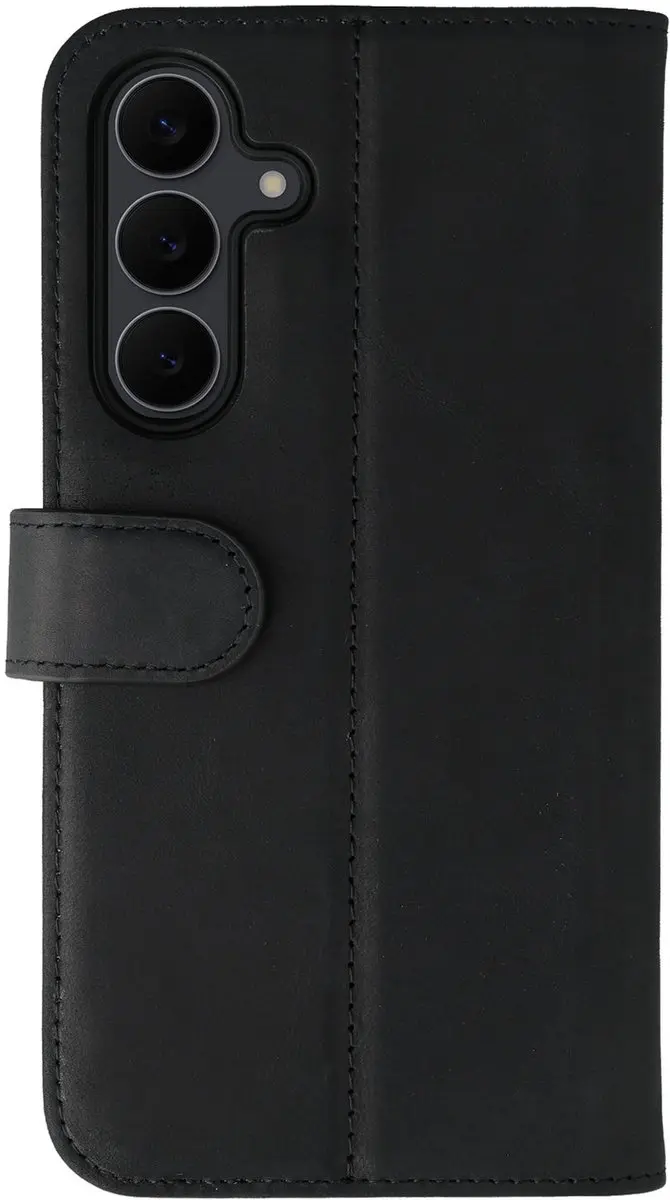 Rosso Elite 203253 Hoesje Samsung Galaxy S25 - MagSafe/Qi2 - Echt Leer - Zwart