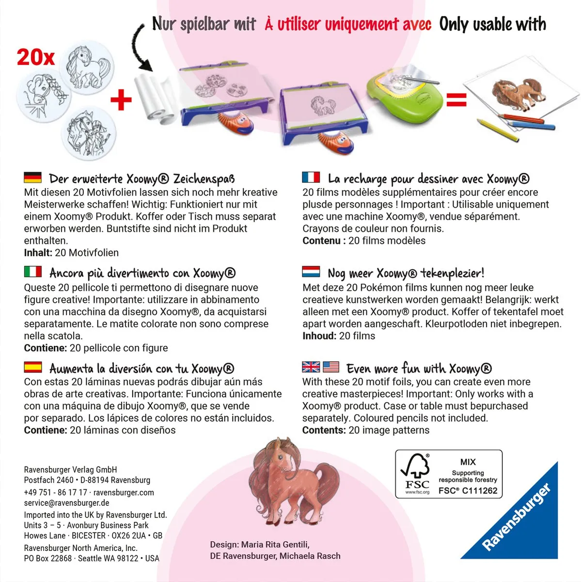 Ravensburger Xoomy Refill Horses Tekeninspiratie - Meerkleurig