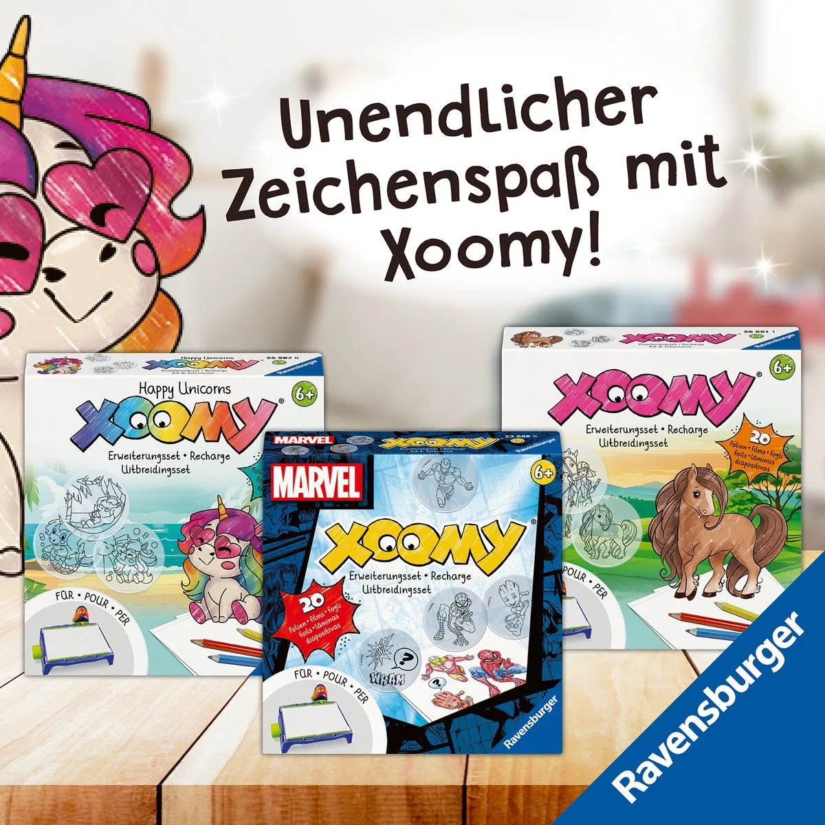 Ravensburger Xoomy Refill Horses Tekeninspiratie - Meerkleurig