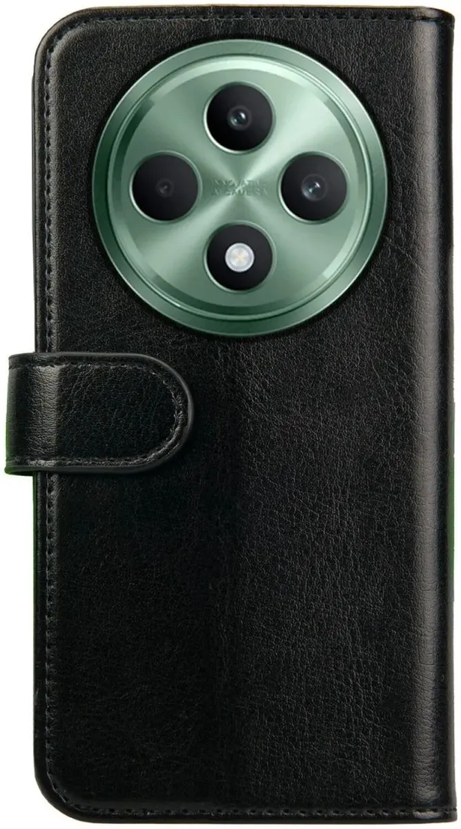 Rosso Element 203052 Wallet Book Case Oppo Reno 12 F - 3 Pasjes - Zwart