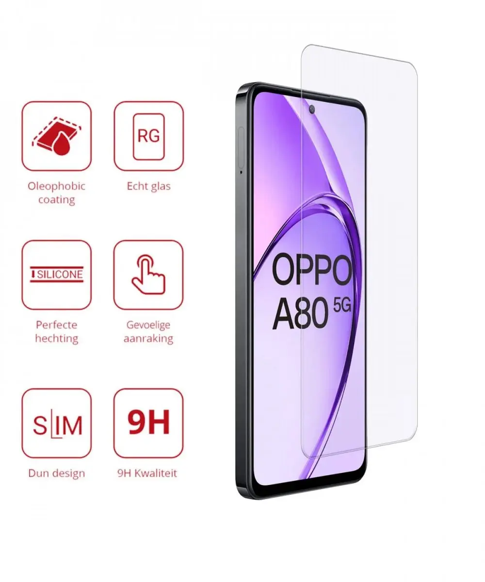 Rosso Screen Protector Oppo A80 - 9H Tempered Glass