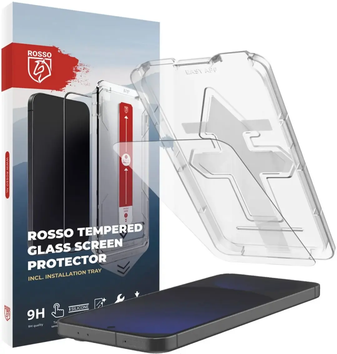 Rosso Screenprotector 9H Glas