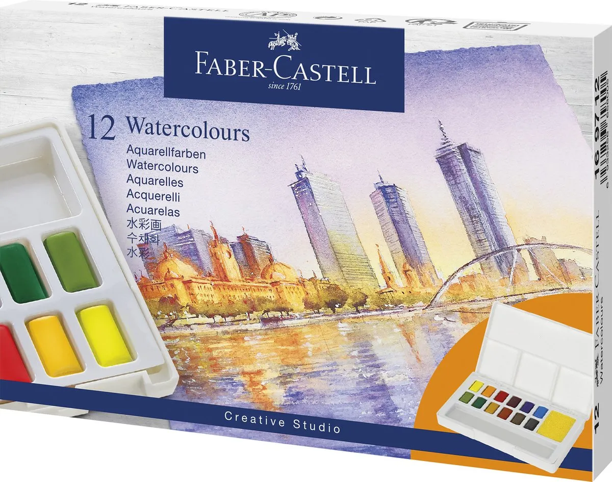 Faber-Castell FC-169712 Waterverf - 12 Kleuren