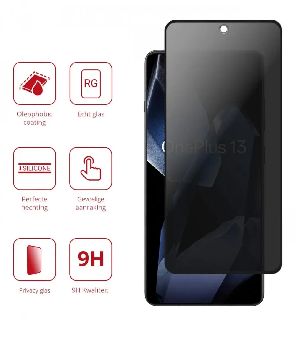 Rosso Privacy Screen OnePlus 13 - 9H Glas - Case Friendly
