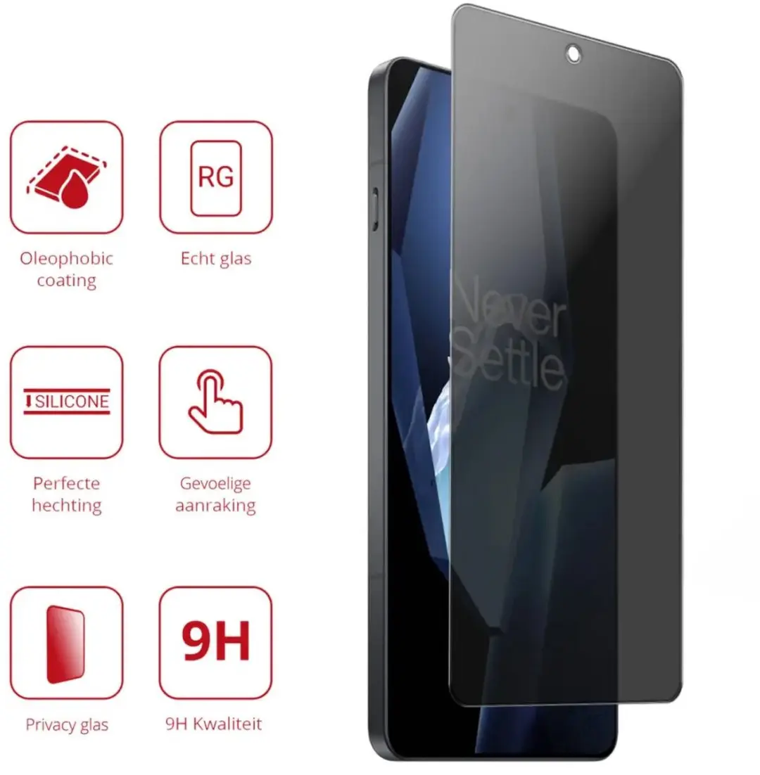Rosso Privacy Screen OnePlus 13R - 9H Gehard Glas