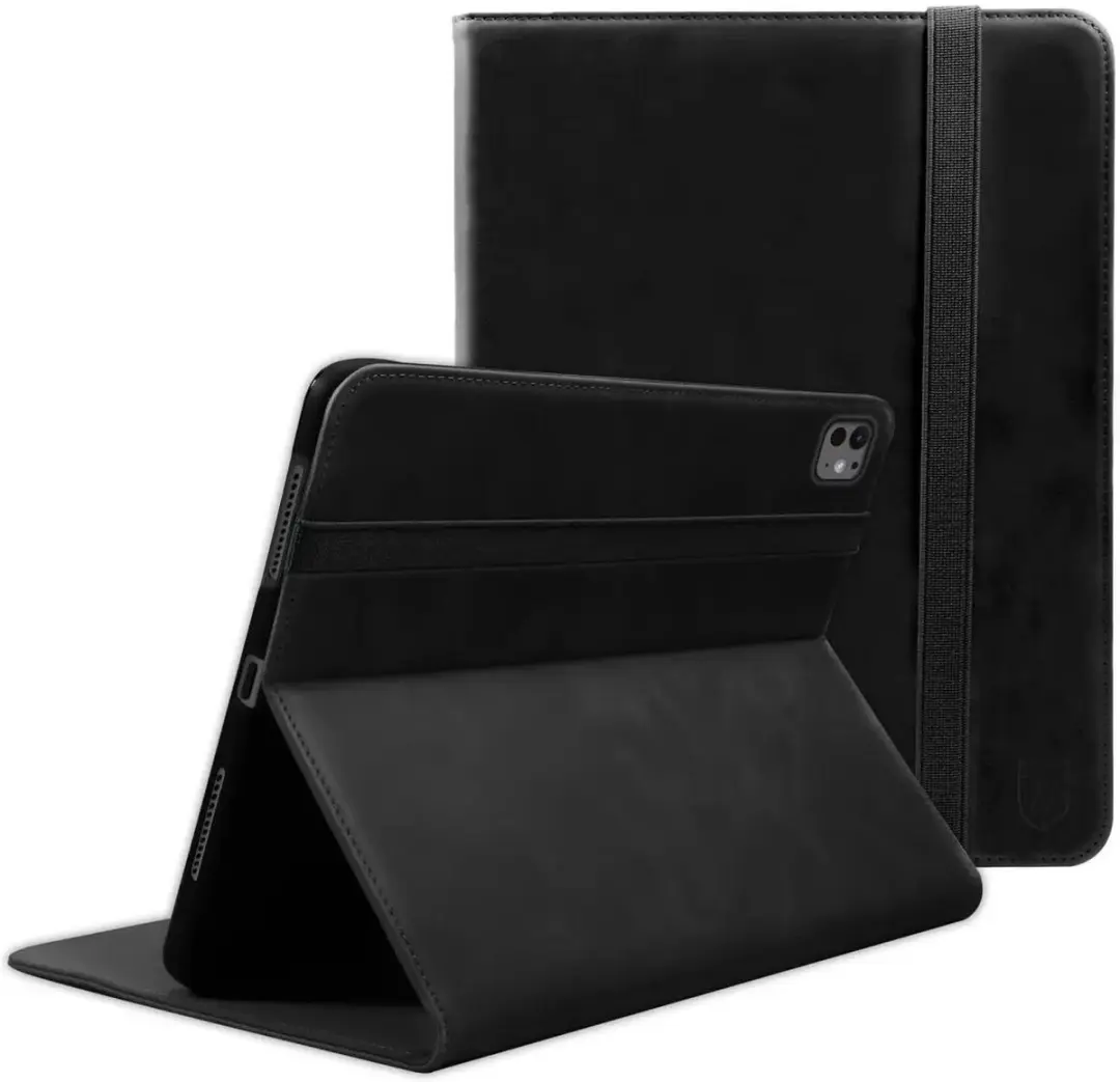 Rosso Deluxe Hoes iPad Pro 11 2024/2025 - Zwart Leer - Penhouder