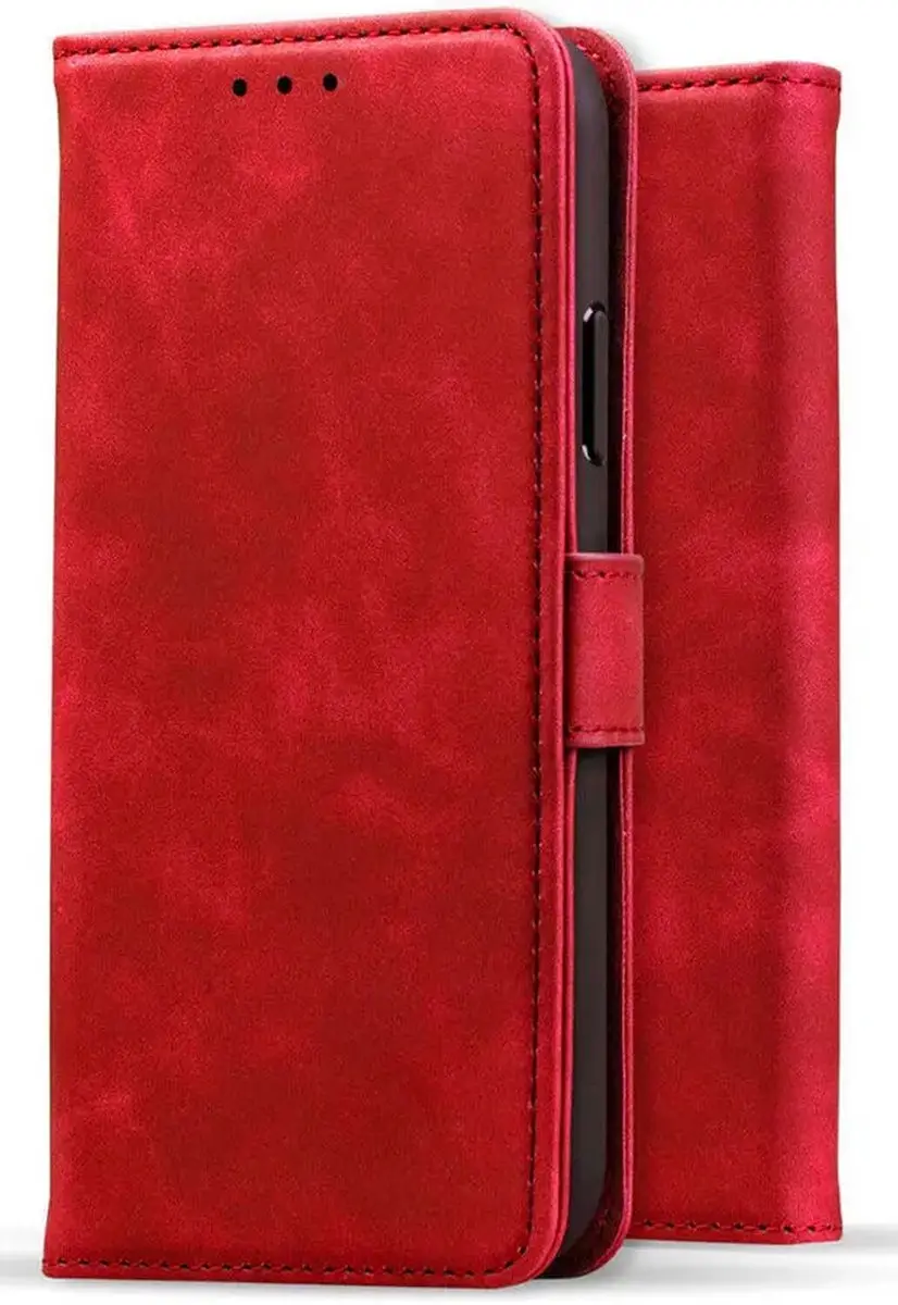 Rosso Element Wallet Book Case Xiaomi 14T Pro - 3 Pasjes - Rood