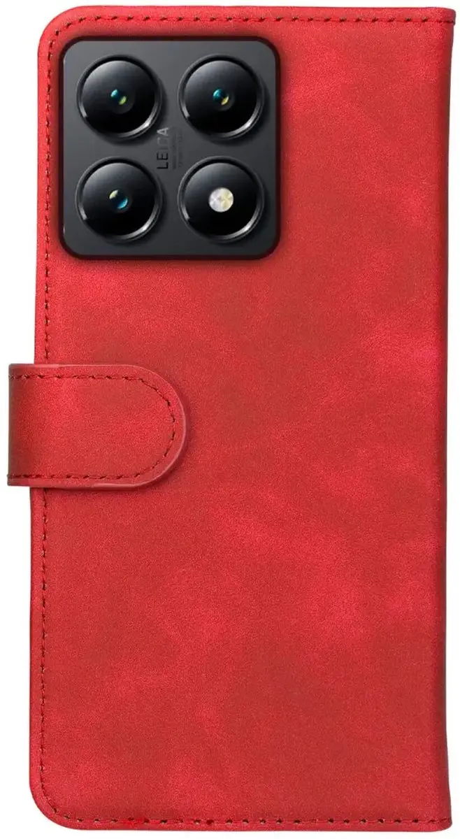 Rosso Element Wallet Book Case Xiaomi 14T Pro - 3 Pasjes - Rood