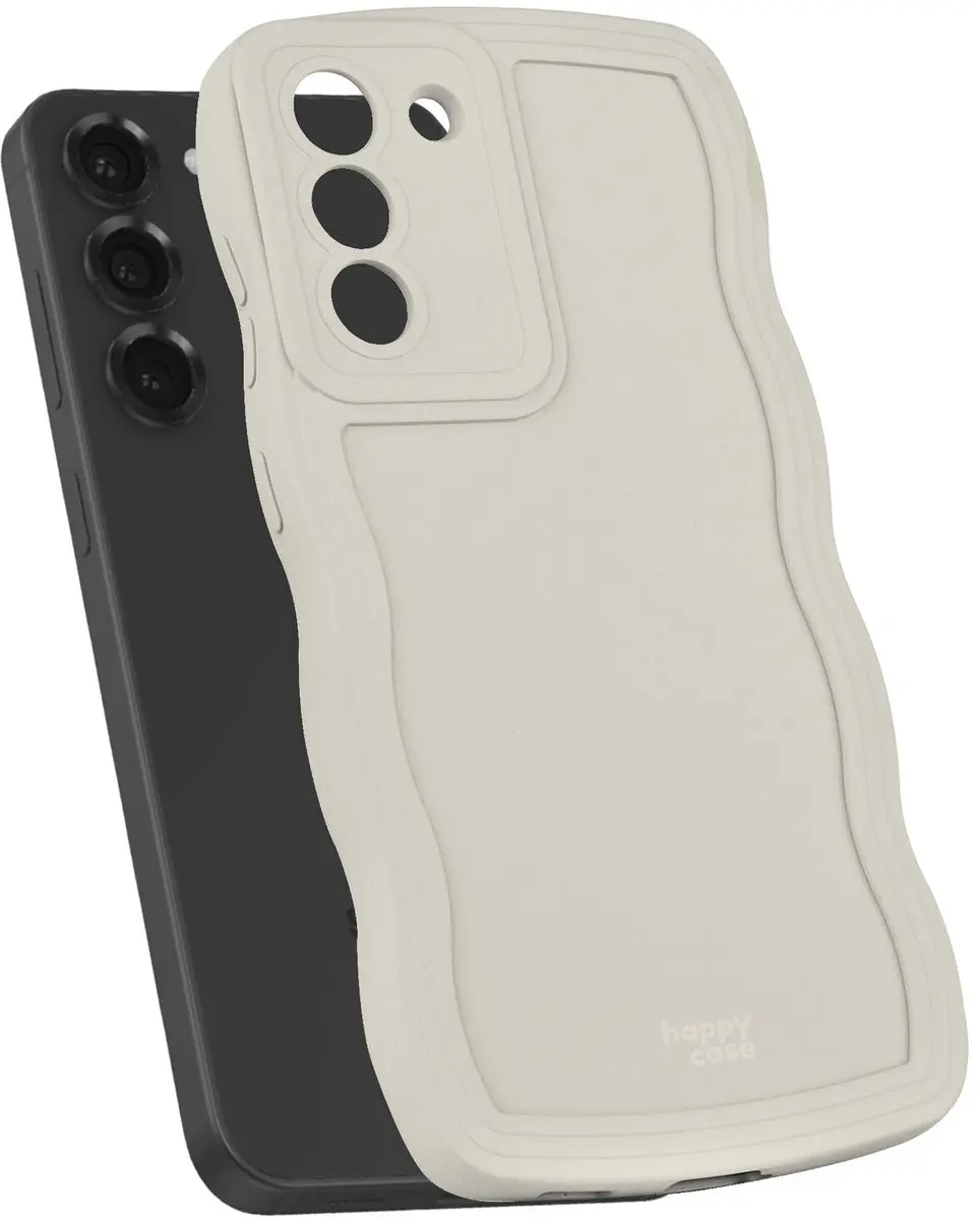 HappyCase Wavy Hoesje Samsung Galaxy S25 Plus - Beige - afbeelding 6 van 6