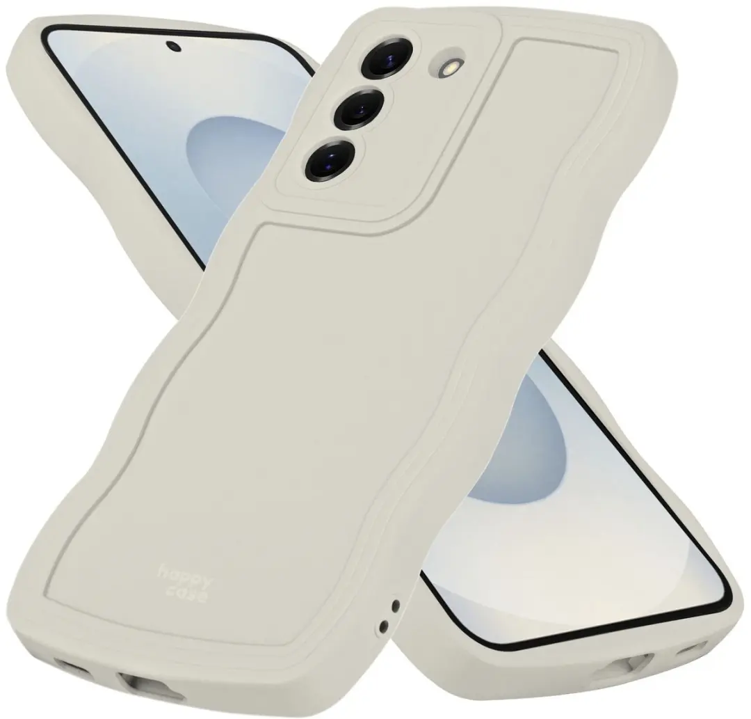 HappyCase Wavy Hoesje Samsung Galaxy S25 Plus - Beige