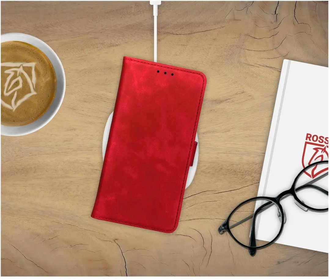 Rosso Element Wallet Book Case 216336 - Motorola Edge 60 Fusion - Rood