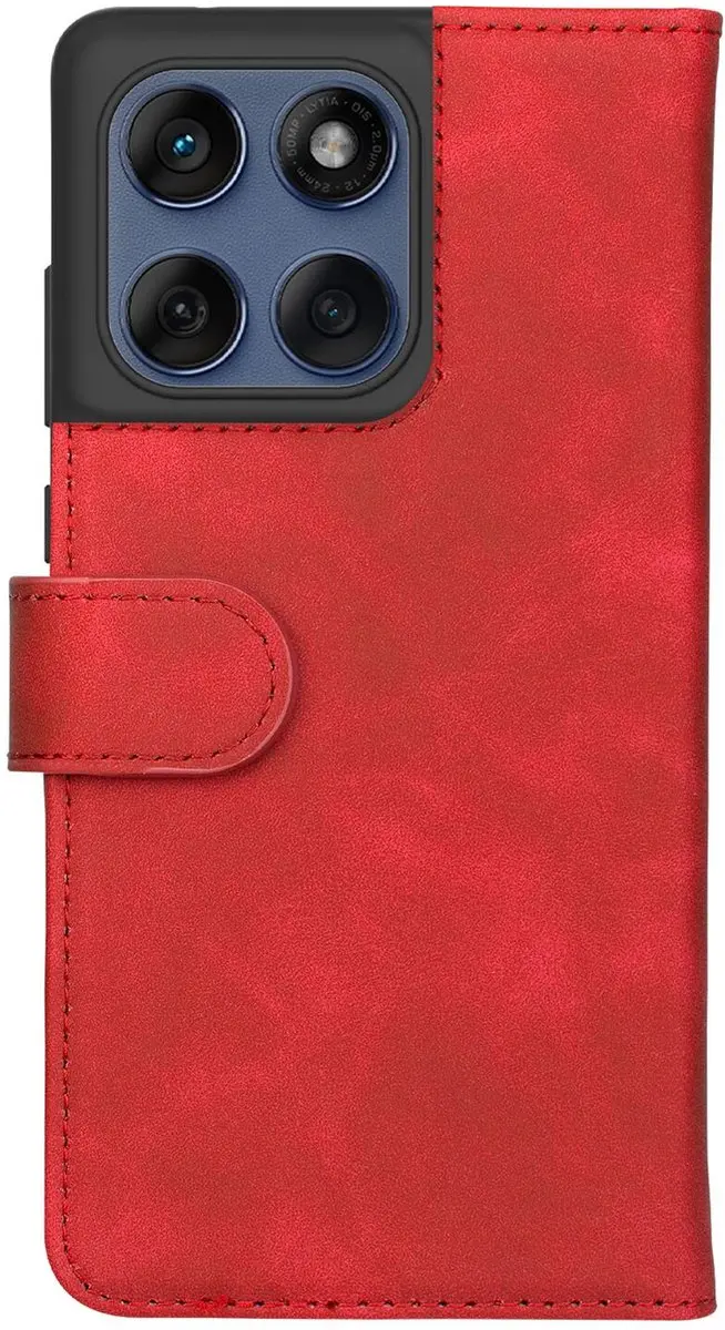 Rosso Element Wallet Book Case 216336 - Motorola Edge 60 Fusion - Rood