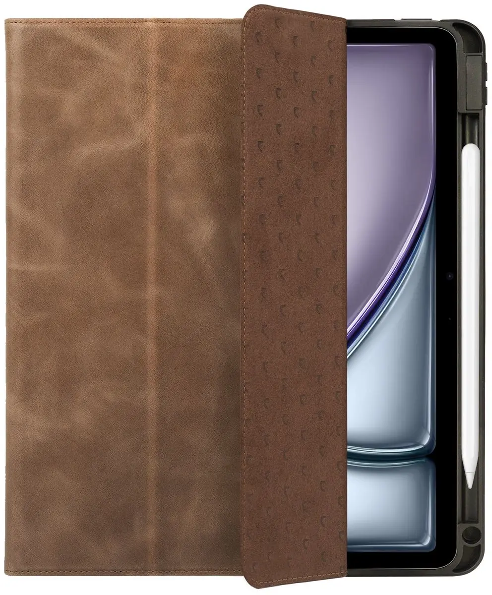Rosso Elite 216765 Hoes iPad Air 13 - 2-in-1 Echt Leer - Bruin