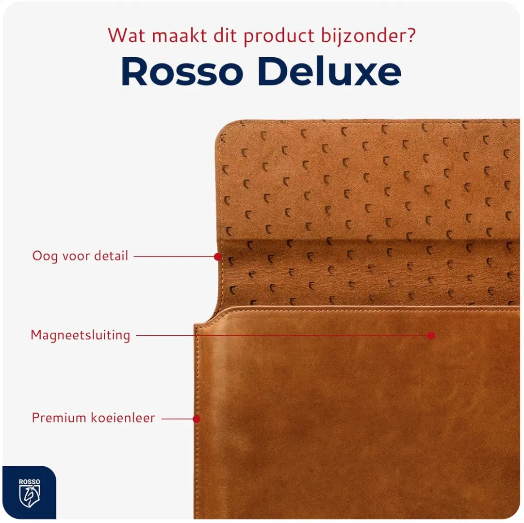 Rosso Deluxe Sleeve 216816 - Laptophoes Bruin - 28x17cm
