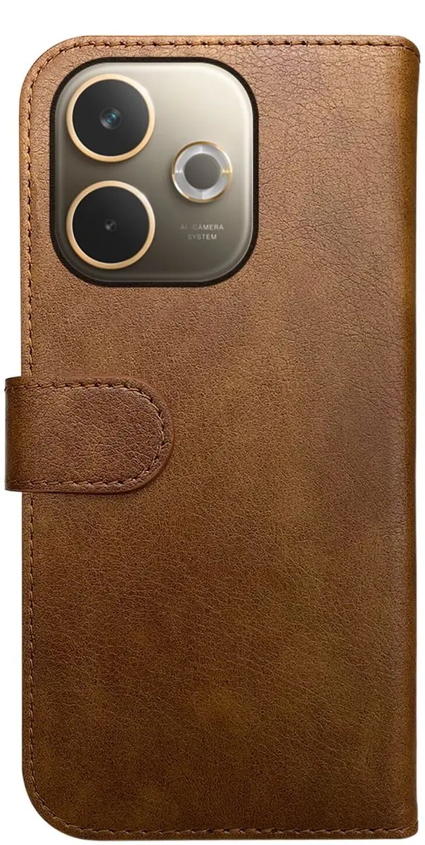 Rosso Element Wallet Book Case Oppo A5 Pro - 3 Pasjes - Bruin