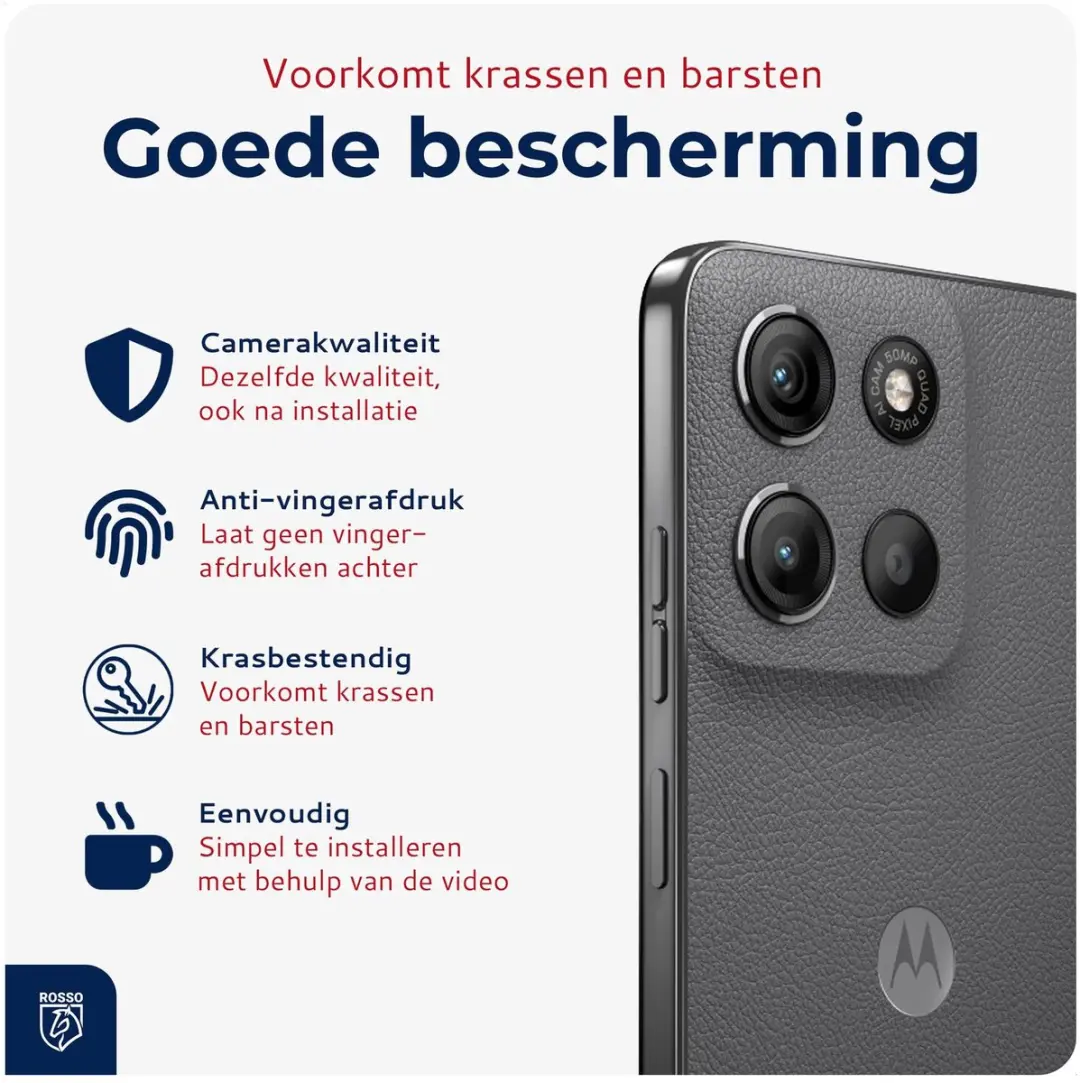 Rosso Camera Protector Motorola Moto G53 5G - Ultra Dun Glas - Transparant