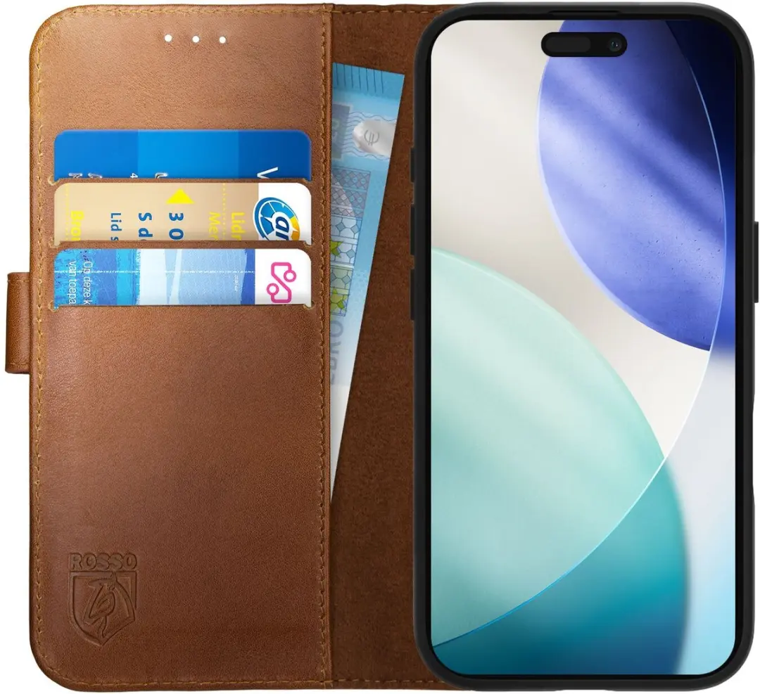 Rosso Deluxe Echt Leer Hoesje iPhone 17 Pro 218679