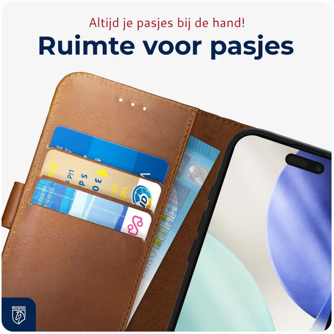 Rosso Deluxe Echt Leer Hoesje iPhone 17 Pro 218679 - Bruin