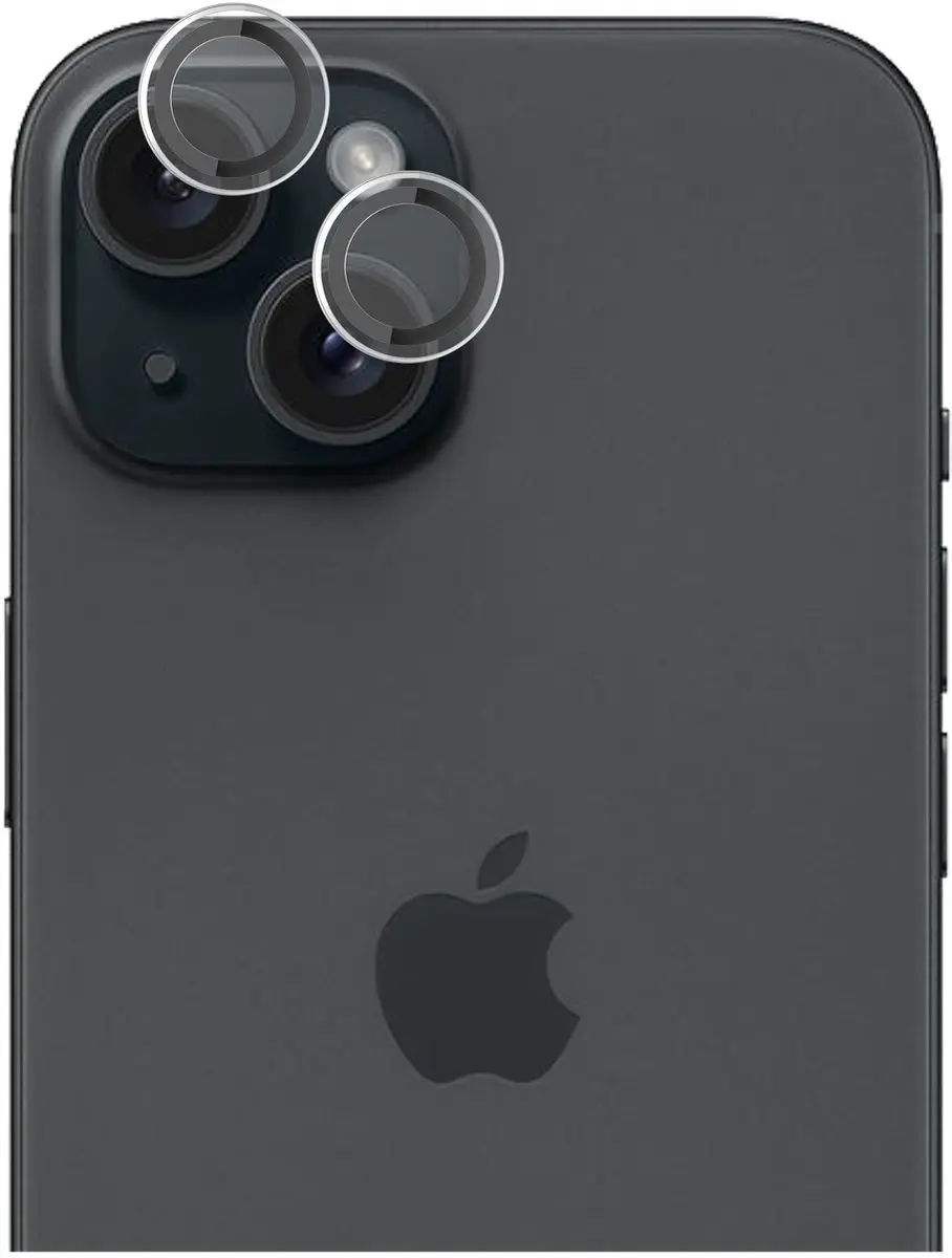 Rosso Camera Frame Protector iPhone 15/15 Plus - 9H Glas - Transparant