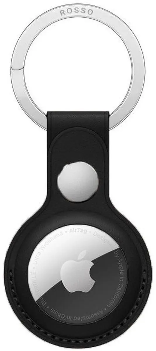 Rosso Deluxe Sleutelhanger Echt Leer 4-Pack - Apple AirTag - Bruin/Zwart
