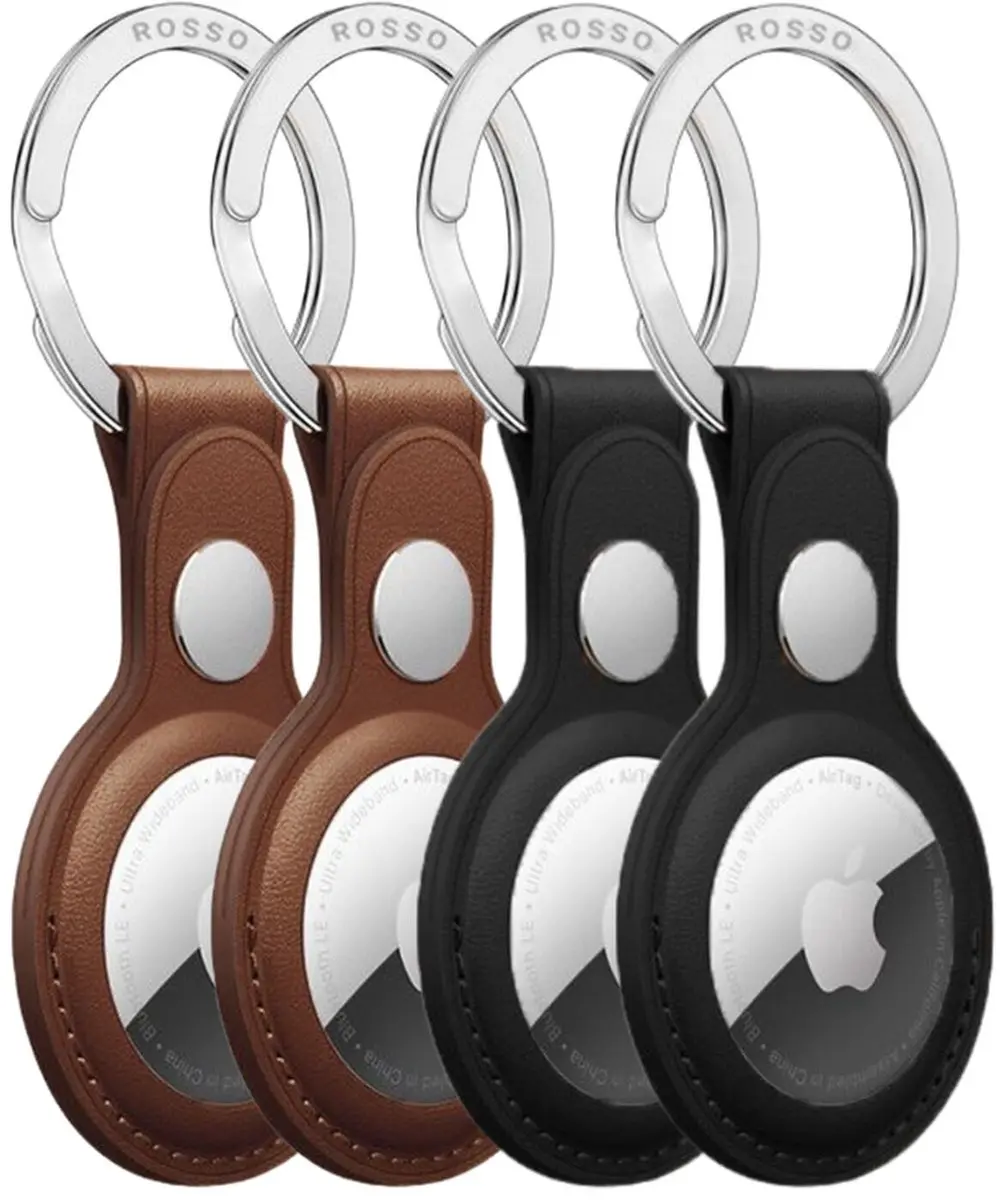 Rosso Deluxe Sleutelhanger Echt Leer 4-Pack