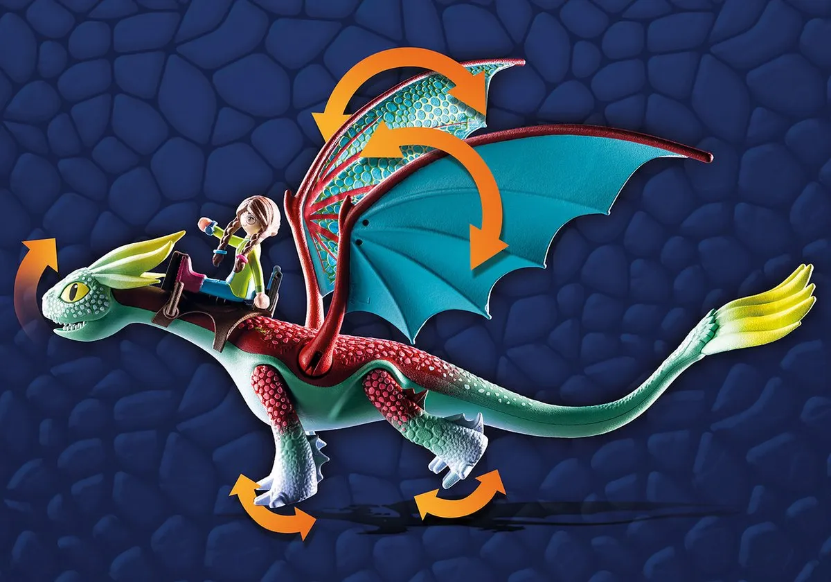 Playmobil Dragons: The Nine Realms Feathers & Alex 71083 - Multicolor