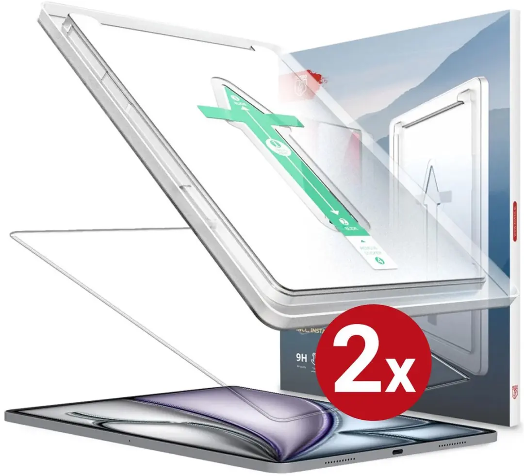Rosso Screenprotector 244932 voor Apple iPad Air 13 - 2 Stuks - Transparant/Red