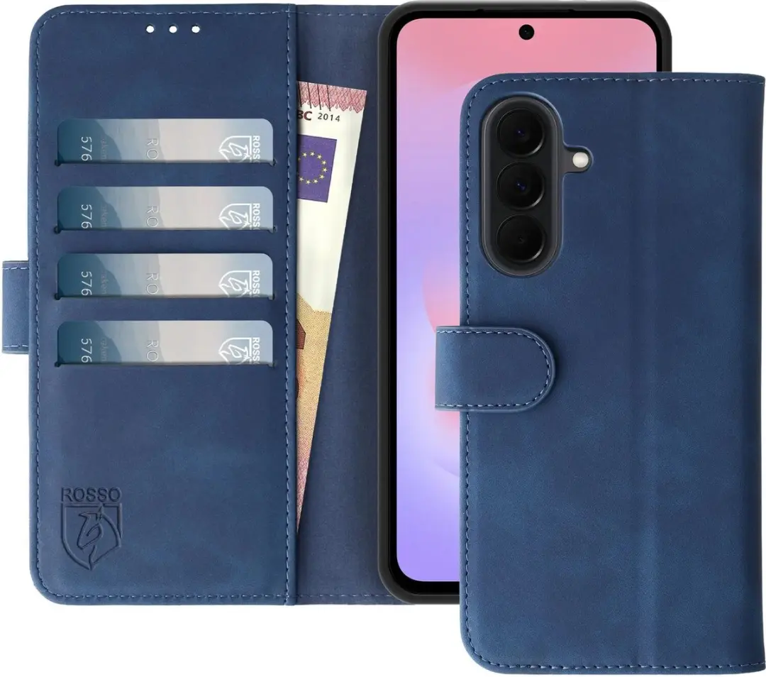Rosso Element Wallet Book Case Samsung Galaxy A37 - 3 Pasjes - Blauw - afbeelding 6 van 6