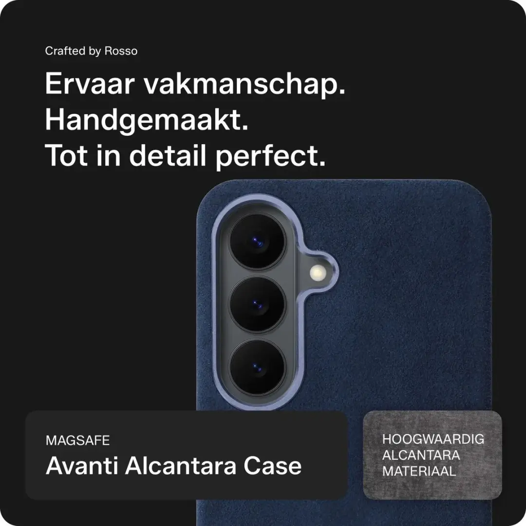 Rosso Avanti Hoesje S26 Plus - MagSafe Blauw - 3 Pasjes