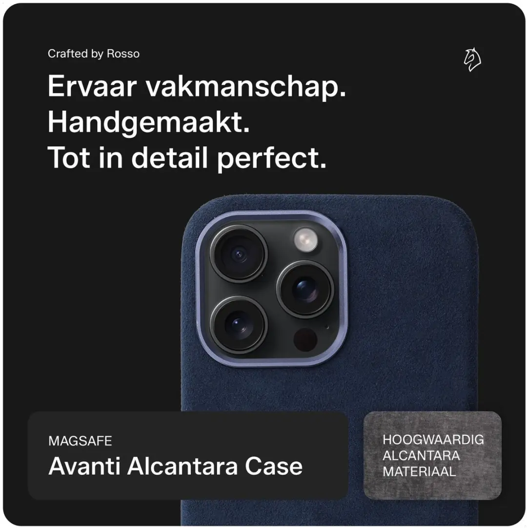 Rosso Avanti iPhone 14 Pro Max Hoesje - Blauw - 3 Pasjes
