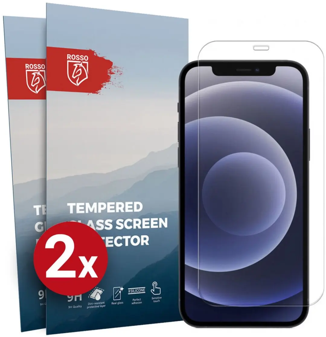 Rosso Screen Protector iPhone 12/12 Pro 9H Glasplaatje