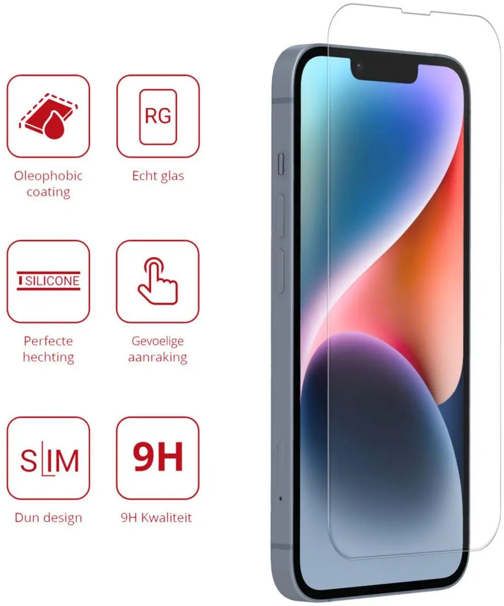 Rosso Screen Protector iPhone 14 - 2x 9H Tempered Glass