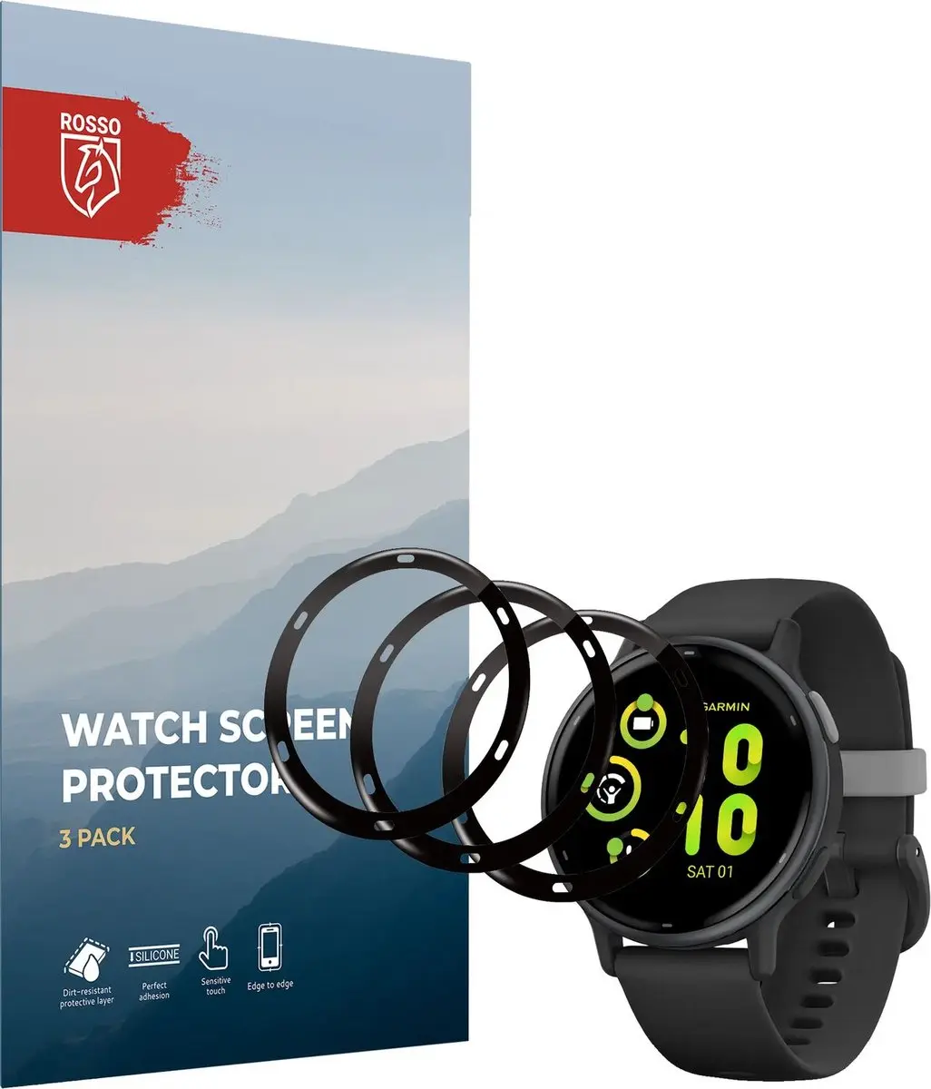 Rosso Hybrid Glass PMMA Screen Protector - Garmin Venu 3 - 3 Stuks